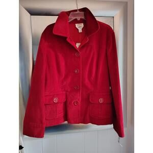 Talbots red velvet Jacket!